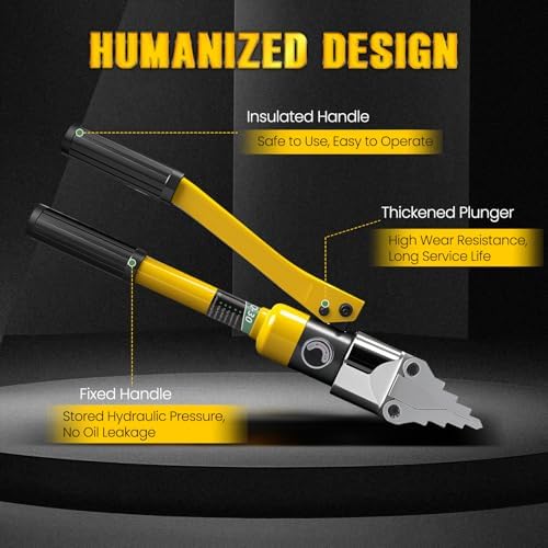 Huanyu Integral Hydraulic Flange Spreader 8T Portable Hydraulic Flange Separator Manual Flange Splitter Alloy Steel Pliers Max Spread 30mm Fast Oil Return for Pipeline Maintenance Yellow YQ-30 — view 3
