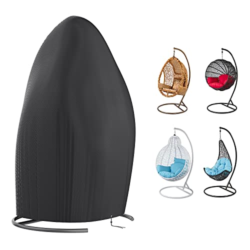 Patio Hanging Egg Chair Cover Waterproof Heavy Duty Outdoor 210D Oxford Fabric Swing Egg Chair Cover, 115x190cm
