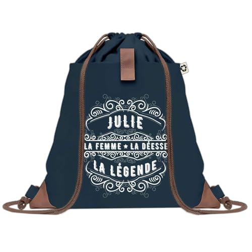 Sac à dos bleu Julie Déesse Légende en toile avec cordelettes