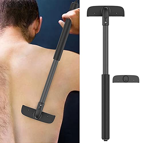 Swetup Rasoir pour Le Dos des Hommes, Rasoir pour Le Dos, Corps Rasoirs Au Dos avec 1 Têtes de Rechange, Épilateur Dos pour Homme pour Le Corps, Rasage Humide Ou Sec, Rasoirs Hommes Réglables Cover