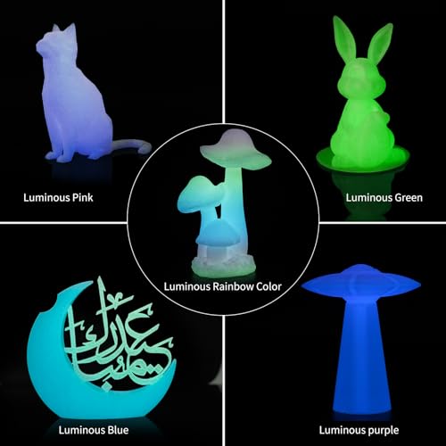 Image of Kingroon Glow in Dark 1.75mm PLA Filament, Fit Most FDM 3D Printers, Dimensional Accuracy + /- 0.03 mm, 1kg Spool(2.2lbs), Luminous PLA 3D Printer Filament - Yellow