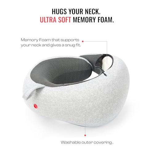 Image of Urban Jungle Neck Pillow Pure Memory Foam Neck Pillow, Machine Washable, Comfortable & Breathable Cover, Airplane Travel Kit for Travelling