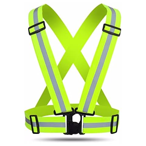 SPDTECH Running Reflective Vest Gear 1 Pack, Adjustable Safety VES High Visible Reflective Belt Straps for Night Running Outdoor Cycling Motorcycle Dog Walk Jogging Cover