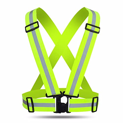 Spdtech Running Reflective Vest Gear 1 Pack, Adjustable Safety Ves High Visible Reflective Belt Straps For Night Running Outdoor Cycling Motorcycle Dog Walk Jogging(Green) #TOP20