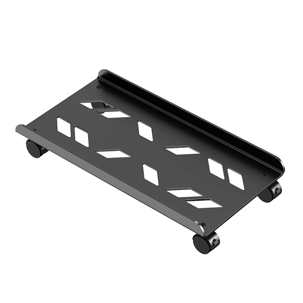Computer Tower Stand, Computer Case Base, Heavy Duty Metal Mobile CPU Stand with Chassis Pulley PC Holder Adjustable Width (Fixed)