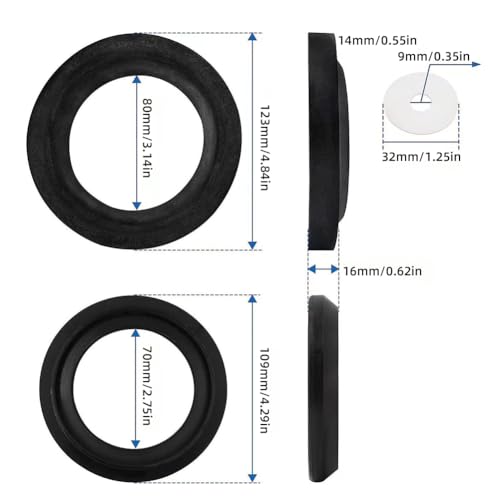 Image of 34120 RV Waste Ball Seal Kit Compatible with Thetford Aqua-Magic Style Plus /Style Lite /Style II /Residence Permanent Toilet