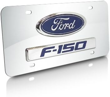 Au-Tomotive Gold, INC. Ford F-150 3D Logo and Nameplate Chrome Steel License Plate
