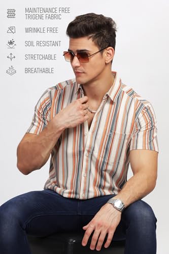 Image of BULLMER Trendy Regular Fit Printed Causal Shirt for Men - Pack of 1