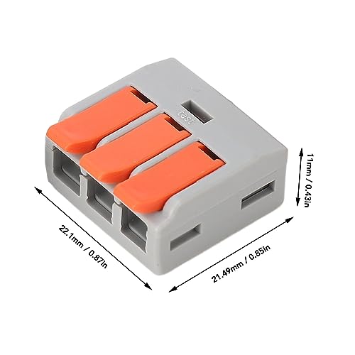 Conectores de cable tipo prensa kit de 60 terminales rápidos compactos 450 5
