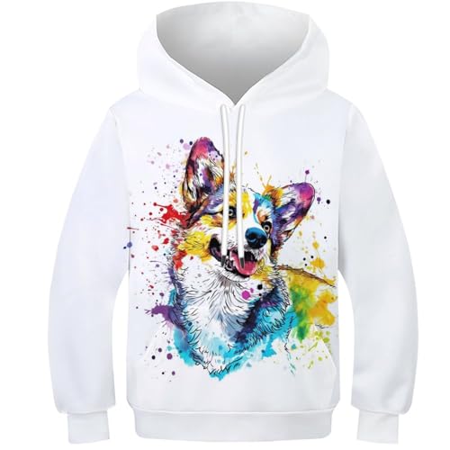 Sweat à capuche imprimé 3D chiens éblouissants cadeau d'anniversaire enfant