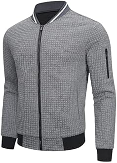 SAVKOOV Mens Lightweight Jacket Casual Bomber Jacket Varsity Coat