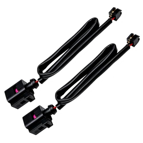 HiSport Driver and Passenger Side Disc Brake Pad Wear Sensors - Compatible with Porsche Cayenne 2011-2018 Panamera 2011-2016 - Replace 7P0907637A 95861236500 355251921
