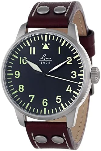 Laco Gents Watch Augsburg 861688, Black/Brown, Strap