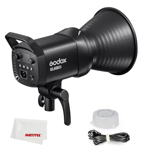 Godox SL60IID SL60II-D LED Video Lights,5600±200K,CRI96+,TLCI97+,Builtin 8 FX Effects,Ultra Silent