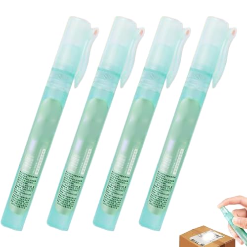 4PCS 10ml Thermal Paper Eraser Spray Quick Dry White Out Liquid with Lid Portable Correction Fluid for Documents Labels Packages Shipping Addresses