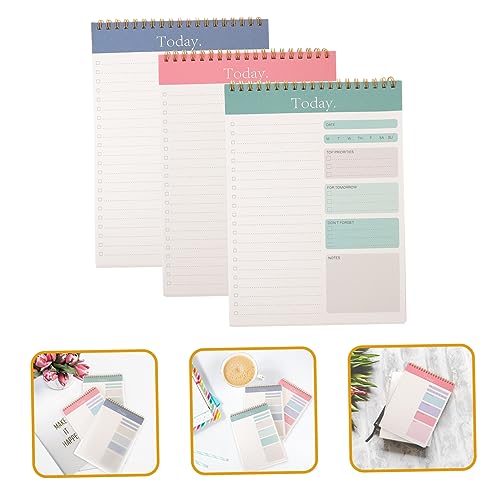 Bloc-notes journalier détachable papier antidérapant bureau 3pcs - 2