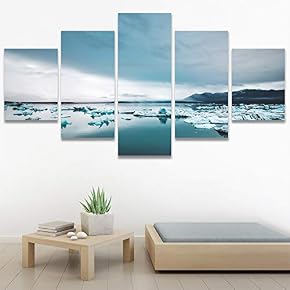 SIGNWIN 5 Panel Canvas Wall Art Modern Art...
