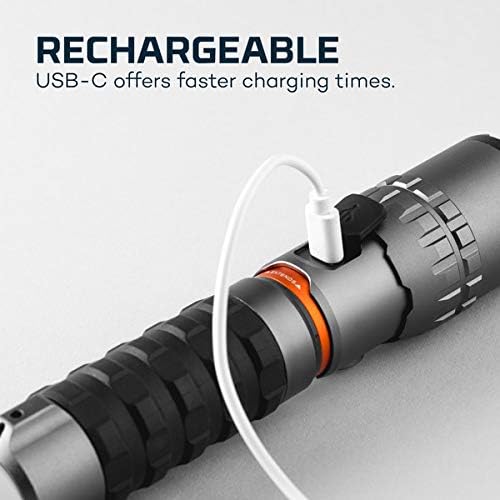 EdisonBright NEBO Slyde King 2K 2000 Lumen Flashlight / 500 Lumen worklight 2-in-1 Rechargeable high Power LED Flashlight WLT-1003 USB Powered LED Reading Light Bundle