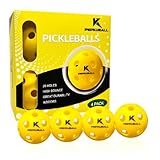 PEPKUBALL 26-Hole Indoor Pickleball Balls 4 Pack - High-Bounce, High Visibility Yellow, Durable Molded Design for All Skill Levels & Paddle Types(x26,4pack)