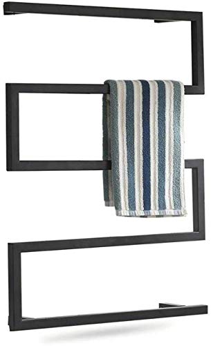 ZQFIDFYR Heated Towel s Towel Warmer,Towel Warmer, Wall-Mounted Square Towel Airer, Electric Heated Towel Rack Hot Towel for Bathroom Kitchen Hotel (A)