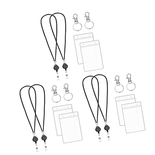 Titulaire de badge rétractable STOBOK avec cordon étanche et écran transparent x3
