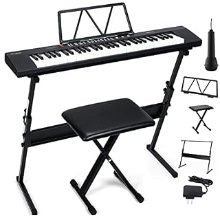 Asmuse Clavier de piano numérique 61 touches Piano Claviers électroniques 200 Tonalités 200 Rythmes avec microphone… - Les Beatles, Paul McCartney, John Lennon, RIngo Starr, George Harrison
