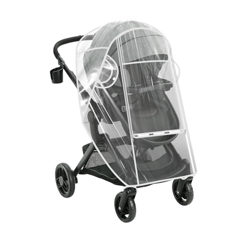 Universal Stroller Rain Cover Compatible with Graco, Waterproof Stroller Cover - Clear Weather Shield, Breathable Windproof Protection for Travel Strollers
