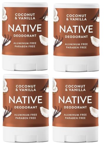 Native Deodorant, Aluminum Free, Coconut & Vanilla, for Women and Men, Travel Size 0.5oz (Pack of 4) - image 5