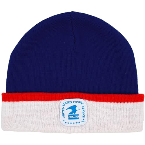 Ripple Junction USPS Mens Cuff Beanie United States Postal Service Woven Patch US Mail Carrier Hat Multicolor One Size
