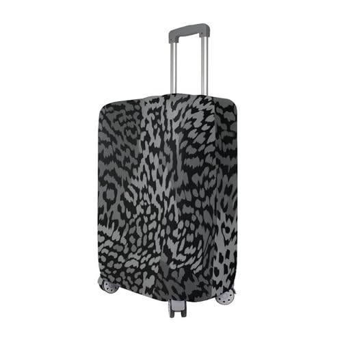 Joisal Luggage Cover for Suitcase Protector Trip Elastic Funny Flight Travel Suitcase Sleeve Leopard Dark Gray Black, XL, Fits 29-32 Inch Case3