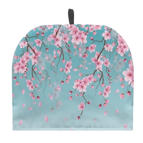 Image of Blue Tea Cozies Cherry Blossom Tea Cozy for Teapot Insulated for Women Pink Tea Cosy for Teapot Home Kitchen Accessories