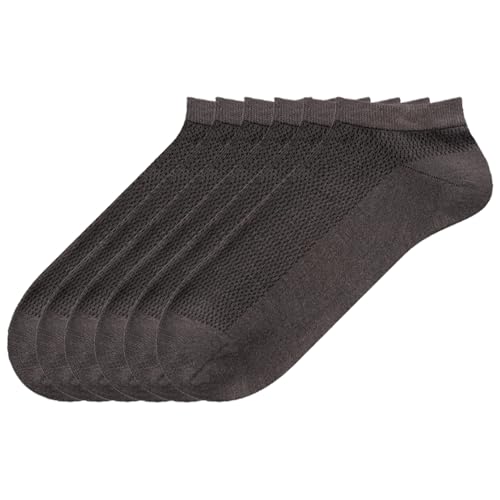 6 Pairs Thin Ankle Socks for Men Breathable Mulberry Silk Socks Mesh Low Cut Soft Casual Socks Size 7-11
