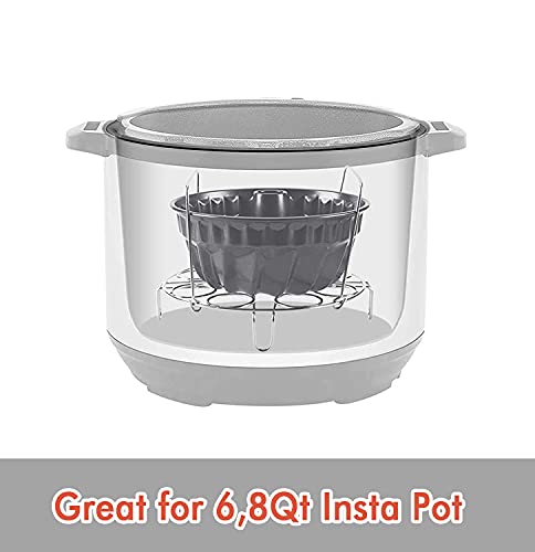 Webake 7 Inch Fluted Tube Pan Non-Stick, Heavy Duty Carbon Steel Kugelhopf Cake Baking Mold For 6Qt 8Qt Insta Pot #TOP1