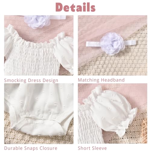 Infant Baby Girls Smocked Dress2