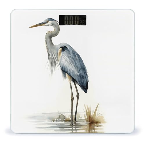 Báscula digital de baño con diseño Long-beaked Heron 180kg miniatura 1