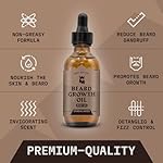 Striking Viking Beard Growth Oil with Biotin - 2 Fl Oz, 1 Pack, Sandalwood - Thickening, Conditioning Biotin Beard Growth Serum for Men with Argan & Jojoba Oil - Facial Hair Serum for Men - Image 2