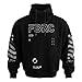 Fabric of the Universe 14oz Ultra Heavyweight Premium Cotton Cyberpunk Fashion Hoodie (US, Alpha, Small, Regular, Regular, Black CXM-Type 202 Mockneck Hoodie)