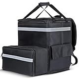 [AllToze] デリバリーバッグ 大容量 フードデリバリー ピザ 寿司 配達バッグ 保温 保冷 防水 軽量 リュック バッグ 楽々配達 (拡張機能付タイプ, 50L)