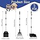 GBACHOOSE 3 Stück Hundekotschaufel, Hundekotsammler Langer Griff, Dog Pooper Scooper und Harke Metall Rechen Kehrschaufel, Hundekot Scooper für Garten
