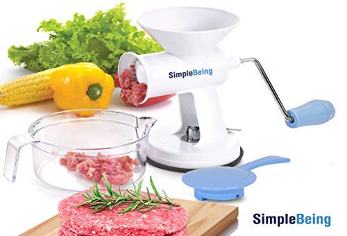 Simple Being Manual Meat Grinder Set w/Stainless Steel...