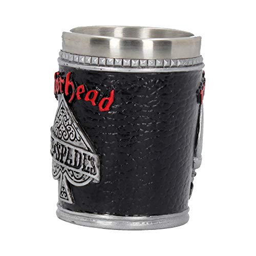 Nemesis Now B4122M8 Motorhead Shot Glass 7Cm Black, Resin W/Stainless Steel Insert, 35 Milliliters #TOP4