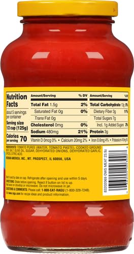 Image of Ragu Old World Style Sauce Flavored with Meat, Made with Olive Oil, Perfect for Italian Style Meals at Home, 24 OZ (Pack of 4)
