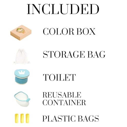 Portable Potty, Travel Potty Training For Car, Collapsible Toddler potty Chair - Blue