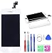 HTECHY Compatible with iPhone SE Screen Replacement White - Compatible with iPhone 5S Screen Replacement Digitizer LCD Touch Screen Display Assembly with Repair Tools Kit Including Screen Protector