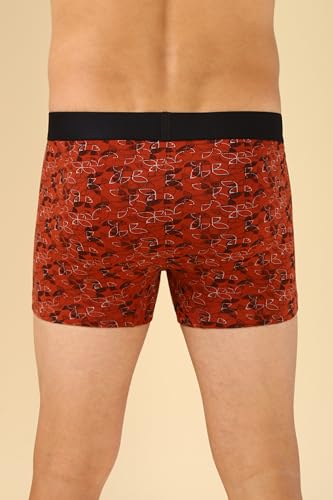 Image of Van Heusen Men's Cotton Trunks - Pack of 2 | Contoured pouch for support | Antibacterial Briefs | Sweat Absorbant | Moistue Wicking | Breathable Everyday Underwear | Long Lasting Color| Printed Colors | Style 10047