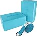 A2ZCARE Yoga Blocks (Set of 2) and Yoga Strap Set with D-Ring – Yoga Foam Block 9x6x4 inch and Yoga Stretching Strap