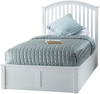 Madrid 3ft Wooden Ottoman Lift Up Storage Bed (White)