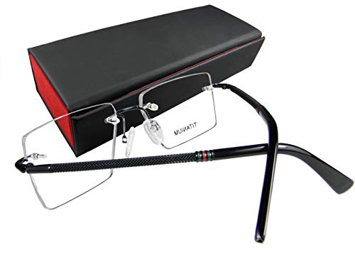 Image of Circleperson Rimless Pure Titanium Eyeglasses frames Square Light Weight