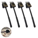 Ampliamente utilizado: nuestro cepillo de limpieza de parrilla de acero inoxidable es adecuado para más lugares. No solo pueden limpiar fácilmente hornos, utensilios de cocina, muebles, platos, baldosas, etc., sino también un regalo práctico para sus amigos y familiares que aman las barbacoas.