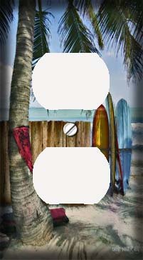 Surfboards on the Beach Outlet Cover